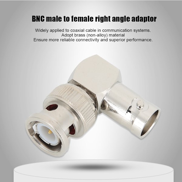 4 st BNC hane till BNC hona vinkeladapterkontakt 50 ohm mässingkontakt