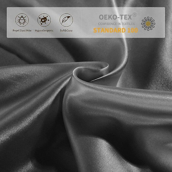 2-delat örngottset, 100% polyester örngottsförslutning (50x75 cm, grå)