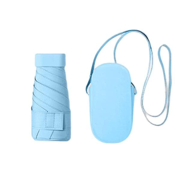 Fällbara miniparaplyer Lätta solskyddsparaplyer Födelsedagspresent Sky blue