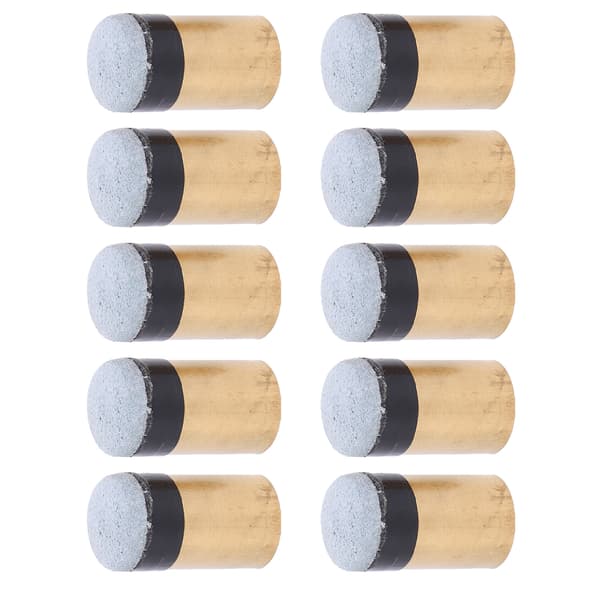 10 st Biljard Snooker Pool Kö Pole Tip Ersättningsdelar Skruv Koppar PU Läder (11MM)