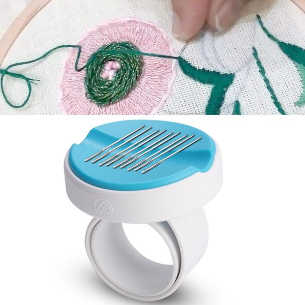 Magnetisk nålepute syoppbevaring håndleddsstropp skrue strikkemagnet nålboks (blå)