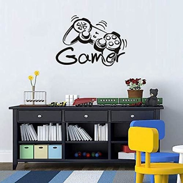 Gamer Zone Wall Decal Set - Gaming Theme Wall Art för heminredning, sovrum och vardagsrum