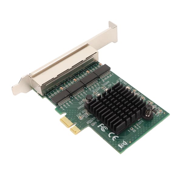 PCIe X1 Netværkskort Professionel Plug and Play 4 Ports PCIe Gigabit Ethernet Server Adapter til PC Desktop Laptop