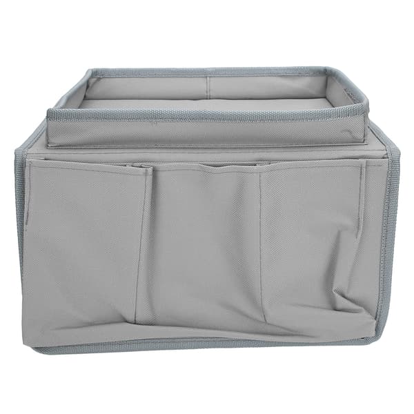 4 lommer sofa armlene TV fjernkontroll arrangør lenestol sofa bag med koppholderbrett grå
