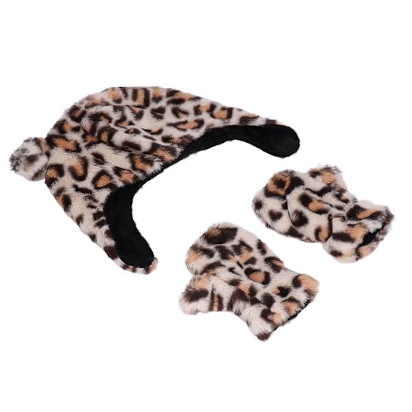 Baby Hat Gloves Set Mjuk Bekväm Dubbelskiktsdesign Söt Utsökt Kläder Tillbehör