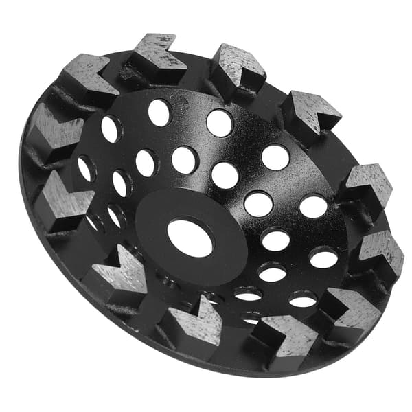 Diamantslibeskive Kop 10 Tænder Sort 180mm til Slibning af Beton Sten Cement