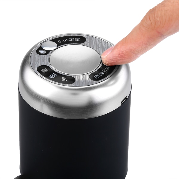 Langaton USB ladattava sähköinen automaattinen juomavesipullopumppu Älykäs annostelija musta