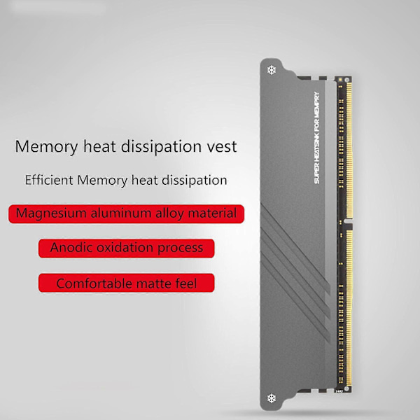 Kannettavan tietokoneen muistin jäähdytin Jäähdytysliivi Jäähdytyselementti Säteily DIY PC-peliin Ddr234