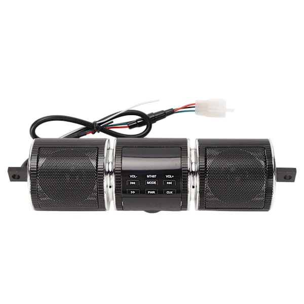Motorcykel Bluetooth högtalare Trådlös IP54 Vattentät DC12V Styrmonterad Audio Sound System Svart