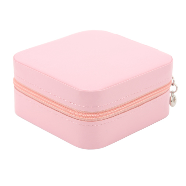 PU læder rejse smykkeskrin Bærbart rum Opbevaringsområder Blødt foring Armbånd Smykker Organizer Holder til kvinder