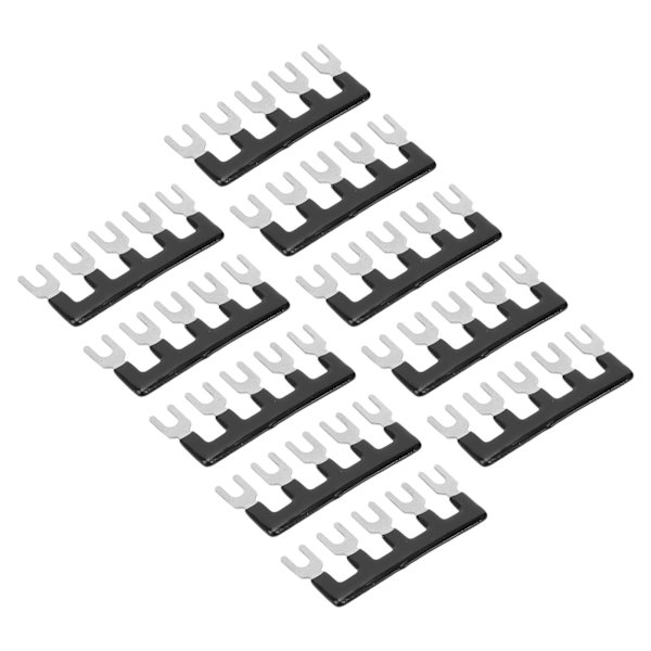 10 kpl liitinnauha 400V 25A punainen kupari palosuojattu PVC-haarukkatyyppiset liitinlohkot kodinkoneteollisuudelle Power TB 2505 (5 asentoa)