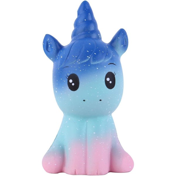 Galaxy Unicorn Horse Squishy Slow Rising Squeeze Toy - Stress Relief Kawaii Animal Squishies Gavesamling for barn