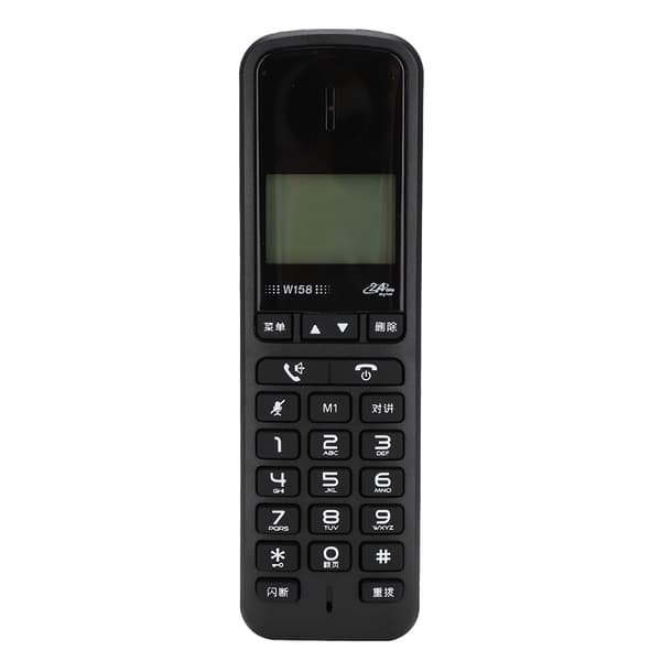 W158 Digital Trådløs Håndholdt Gratis Intercom Håndfri Telefon 100-240V US Stik (Sort)
