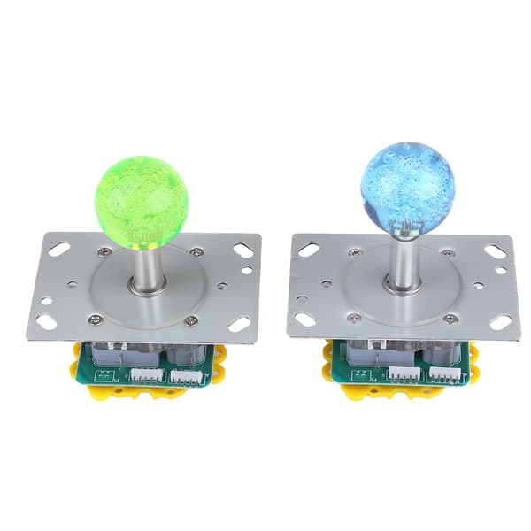 20 DIY LED-belyste arkadespillknapper 2 joysticker 2 USB-enkoderkit spilldeler sett