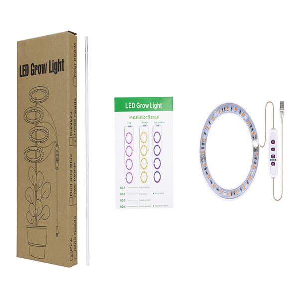 LED Plantegroeilys 5 dæmpbare tilstande Timing USB LED Plantelampe til sukkulenter potteplanter