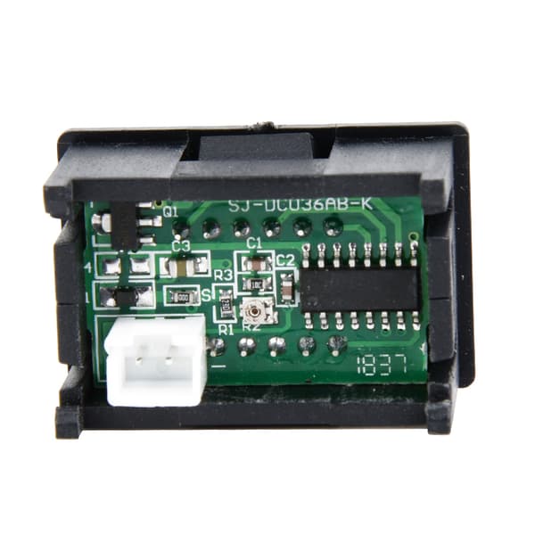 Digital Voltmeter 0.36inch To-leder DC 2.4-30V LED Display Spændingsmåler Vandtæt (Grøn)