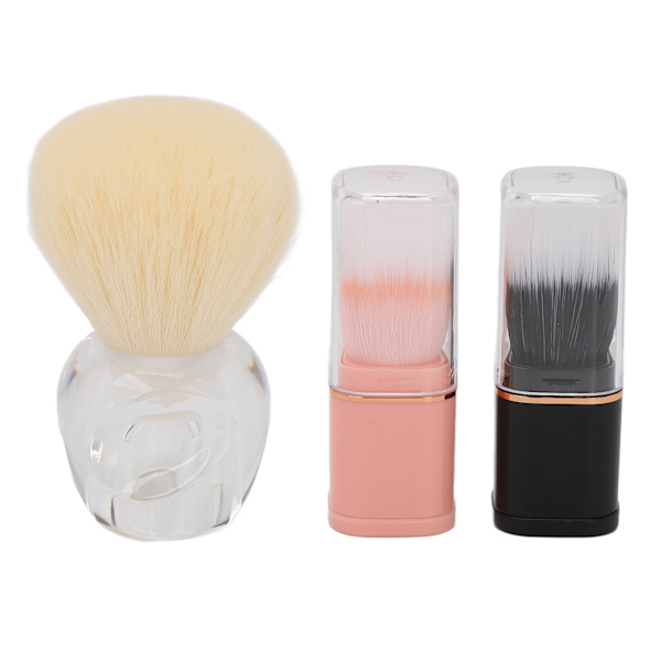 3 stk Makeup Børste Sæt Bærbare Små Børster Ansigt Håndholdt Optrækkelig Makeup Børste