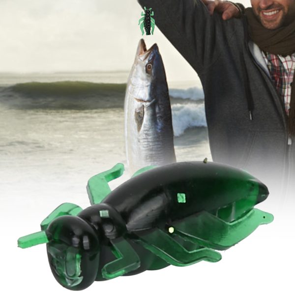 5-pakning 2,3 cm myke cricket-agn for fiske med karpefluer (mørkegrønn)