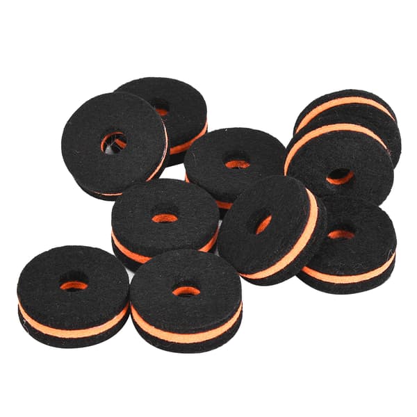 10 stk. bækkenstativfilt 35 mm sort orange bækkenbeskyttelseshylster reservedel