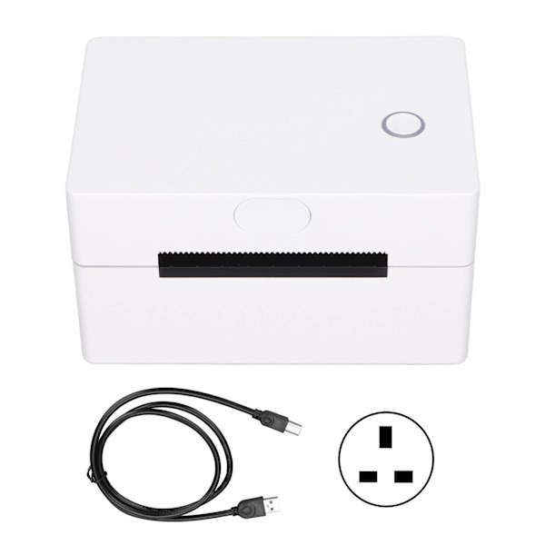 Etiketprinter 203DPI Høj Hastighed Stabil Fremragende Varmeafledning Intelligent Positionering USB Termisk PrinterUK Stik