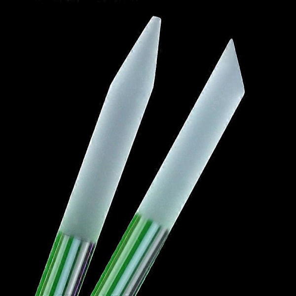 1 st Professionell Manikyrpinne i Glas för Nagelhandsvård och Pedikyr Nageltillbehör Hög Precision Storlek 10,4x0,5cm Grön