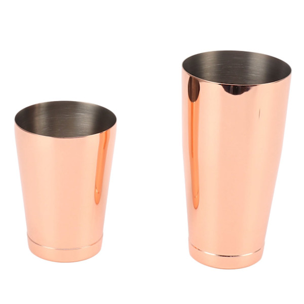 304 Rustfritt Stål Cocktail Shaker 2 Seksjoner Bartending Mikser Bar Vinkopp Shaker Kobberbelagt med Bunnkopp