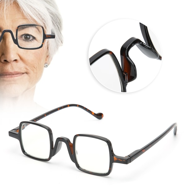 Anti Blue Rays Presbyopic Glasses Näköä väsymystä lievittävät lukulasit case(+100 Tawny Leopard Print)