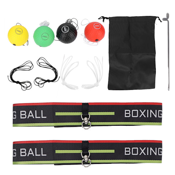 Boxningsreflexboll för justerbart pannband Set för hand-ögonkoordinationsträning
