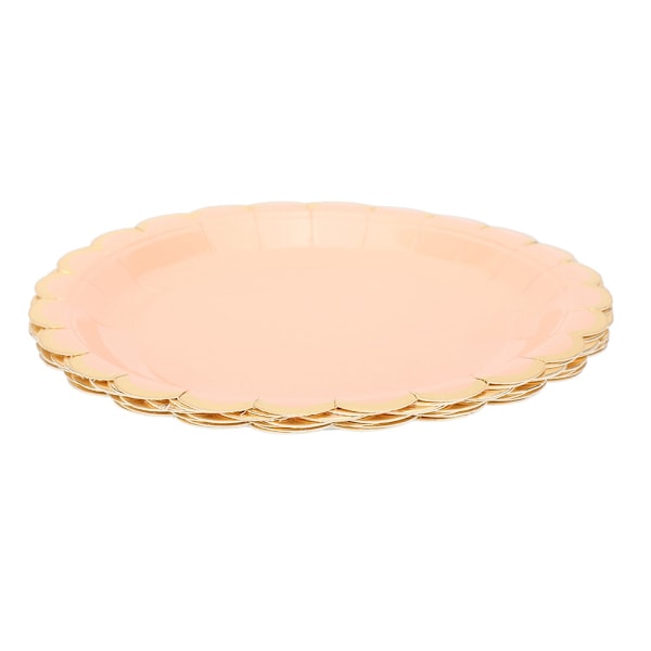 8 stk 7 tommers engangspapir runde tallerken bursdag bryllupsfest forsyninger tallerken servise rosa 8 stk 18 cm / 7 tommer