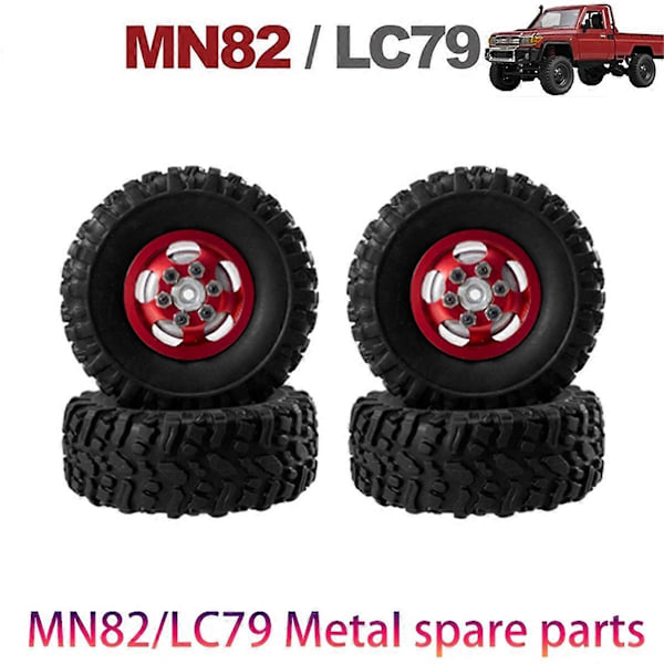 RC Bil Hjul og Dekk Sett for MN MODELL 1/12 MN82 LC79 MN78