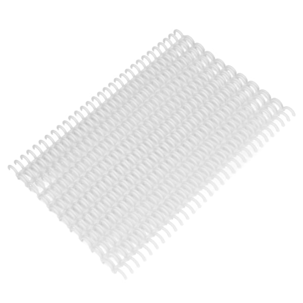 10 stk. Binderyg 30 huller 12 mm diameter DIY udskiftelig plast A4 Wire Binding Spines til skolekontor hvid