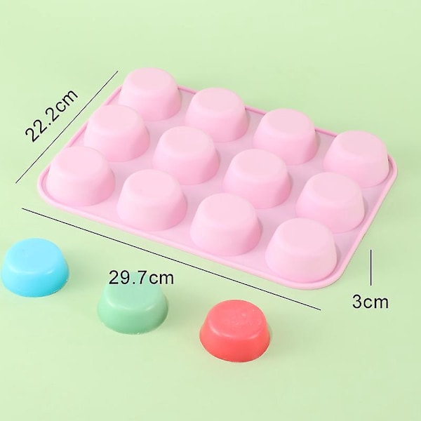 Sett med 4 stk Silikonformer for Patisserie-form Sjokoladekake Godteri Cookies Minikakeform Praktisk Non-Stick