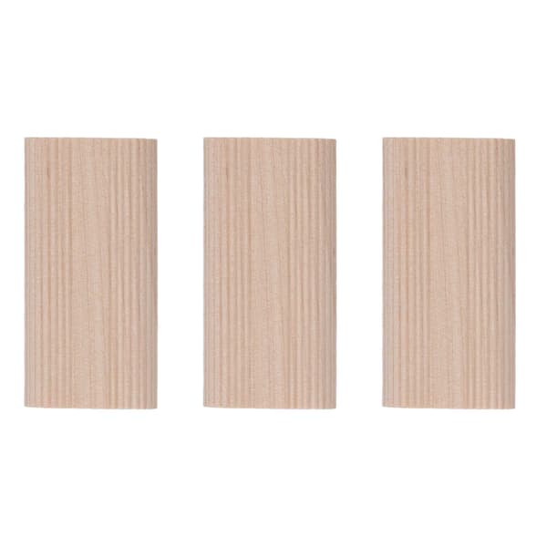 50 STK Treplugger Bøk Innsettingspluggblokk for Trebearbeiding Møbelspleising 8x22x40MM