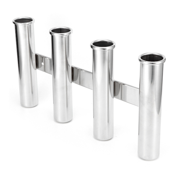 Fiske stang holder 4 rør stativer lodret monteret rustfrit stål hardware til marine yacht båd
