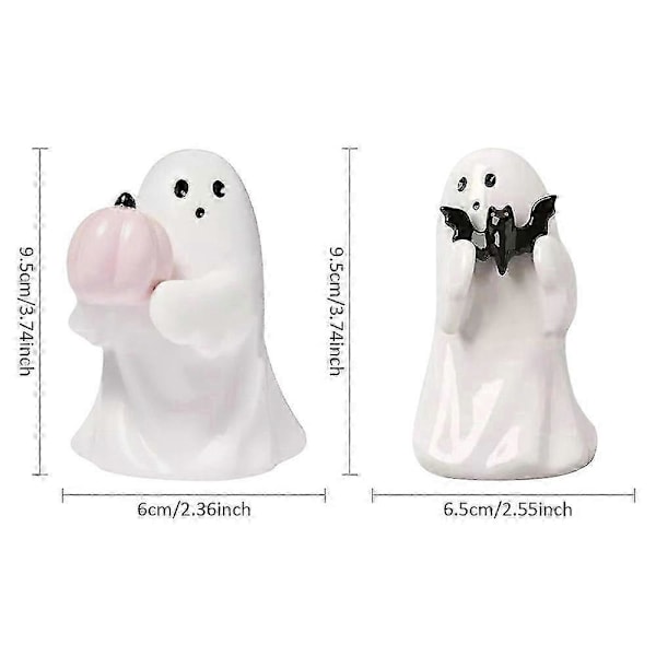 Pieni hartsista valmistettu kauhukummitusfiguuri Halloween-kummituspatsasveistos, pelottava kodin sisustus sohvapöydälle - JRSZ Kurpitsa