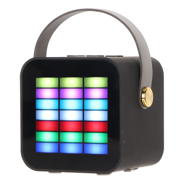 Lasten Mini Karaoke-laite BT 5.3 LED-valotehosteet Langaton Bluetooth-kaiutin 2 mikrofonilla juhliin