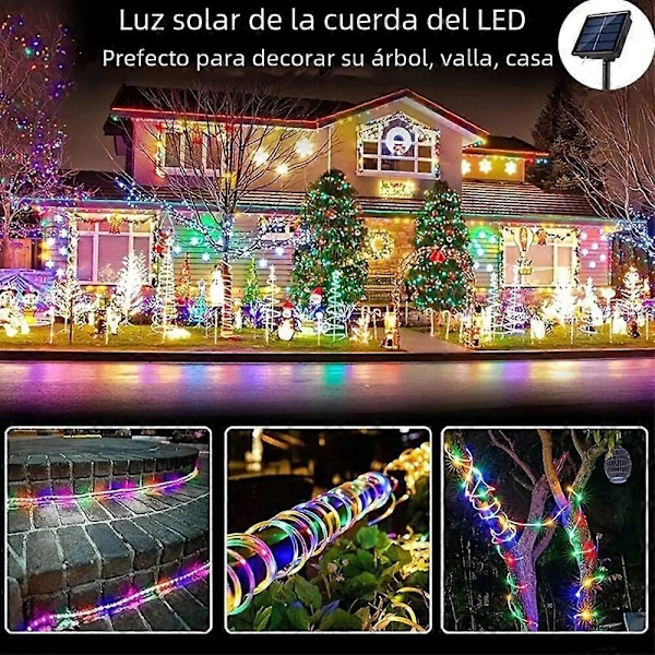 LED Solcelle Lysstreng til Have Juledekoration Eventyr Lysstreng Udendørs Bryllupsfest Lampe IP65 Vandtæt ABS Varmt Lys 32M300LEDS
