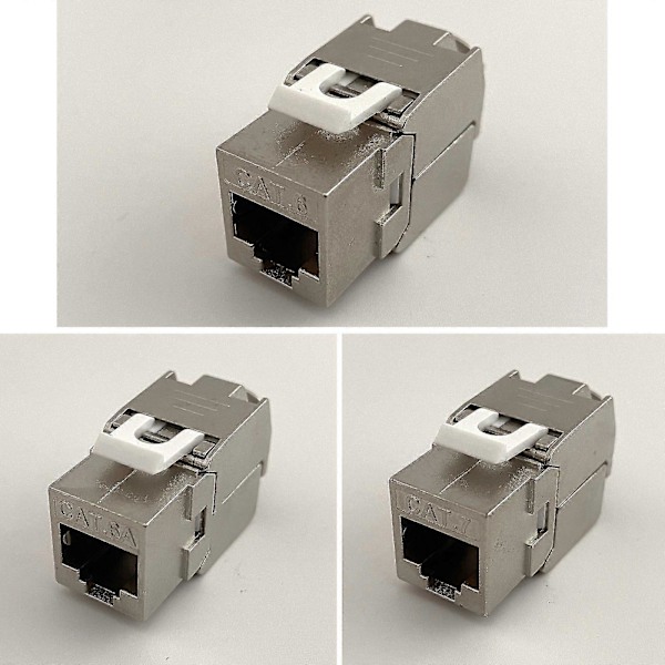 Rj45 Keystone Nätverk Verktygslös Keystone Jack Modul Fullskärmad Zinklegering