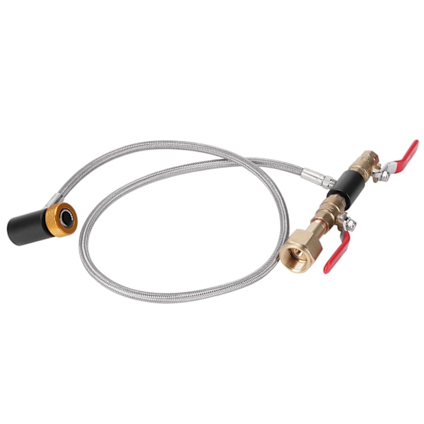 36in Soda Slange Adapter Kit Dobbel Ventil med Soda Gold ASA G5/8-14 CO2 Sylinder Påfyllingsadapter