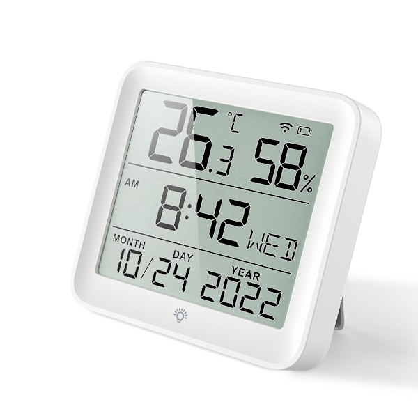 Metall Väggklocka Med Termometer Plus Hygrometer Mätare Djurhus Digital Termometer Reptil Wifi Termometer Hygrometer WIFI