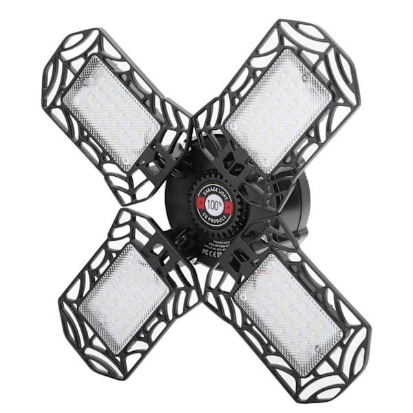 80W 96LED Gruvelampe E27/E26 Base 4 Blad Deformerbar Industriell Takvifte Garasjelys 85‑265V