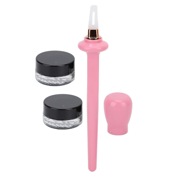 4 kpl silikoninen eyeliner-aplikaattorisarja vedenpitävä eyeliner ammattimainen eyeliner-meikkityökalu vaaleanpunainen