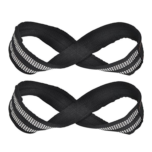 1 par Figur 8 Viktlyftsremmar Dödlyft handledsrem för pull-ups Horisontell stång Styrkelyft Gym Fitness Bodybuilding Utrustning(M)