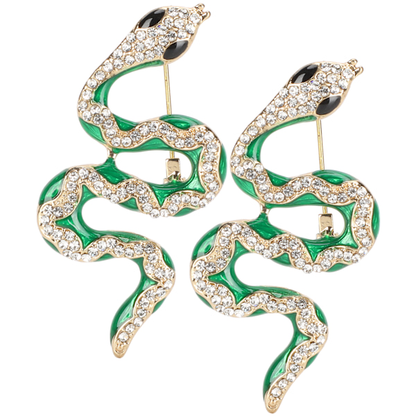 2st Snake Brosch Legering Unisex Kvinnor Män Djurdesign Brosch Badge Bag Skjorta Lapel Pin