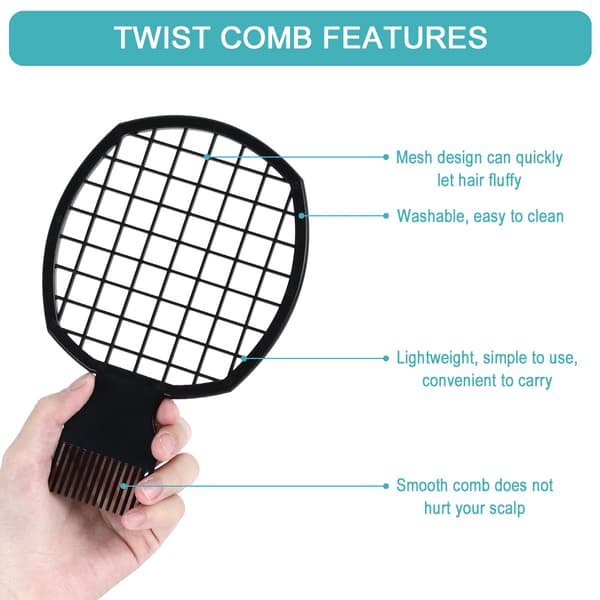 Hårkam 3st för 1 set Afro Comb Metall Pick Comb Frisyrsverktyg