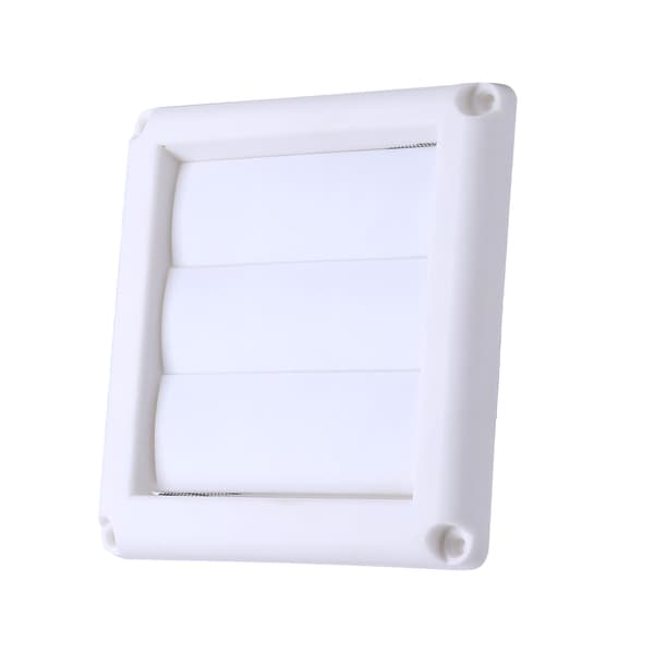 1 PC Plastik Ventilationsrist Dæksel 3 Klapper Vægkanal Ventilationsrist Med Net Ny 15*15cm