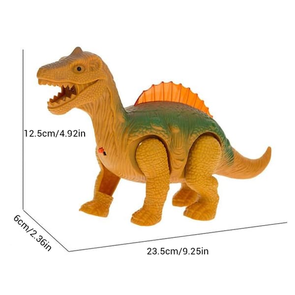 Elektrisk gående dinosaur med lys og lyd, legetøjsdyr model til børn