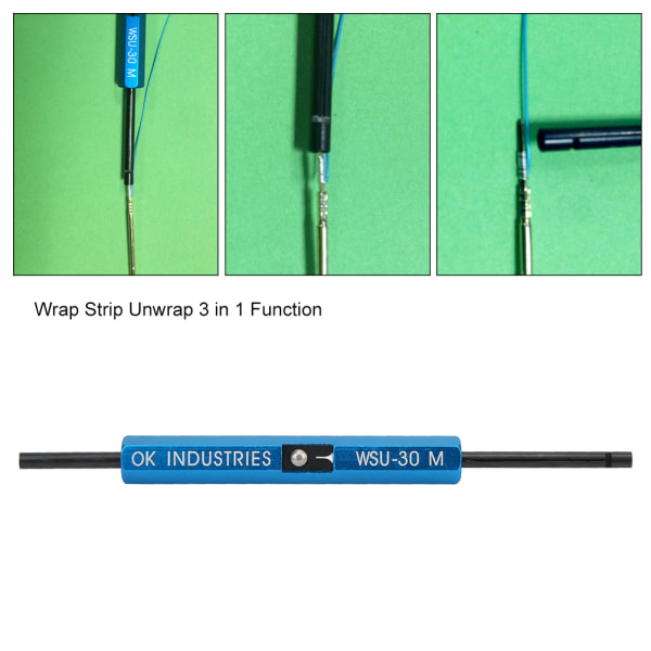 3 i 1 funktions enkeltstrenget wire wrap Strip Unwrap-håndværktøj til AWG 30 Wire(WSU 30M)