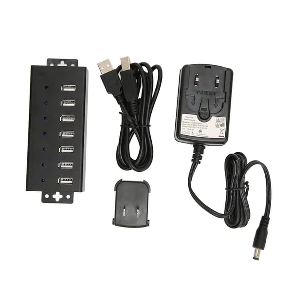 USB2.0 Hub 7 porte med multipel beskyttelse, industriel kvalitet USB2.0 Hub til bærbar pc-computer, amerikansk stik 100-240V