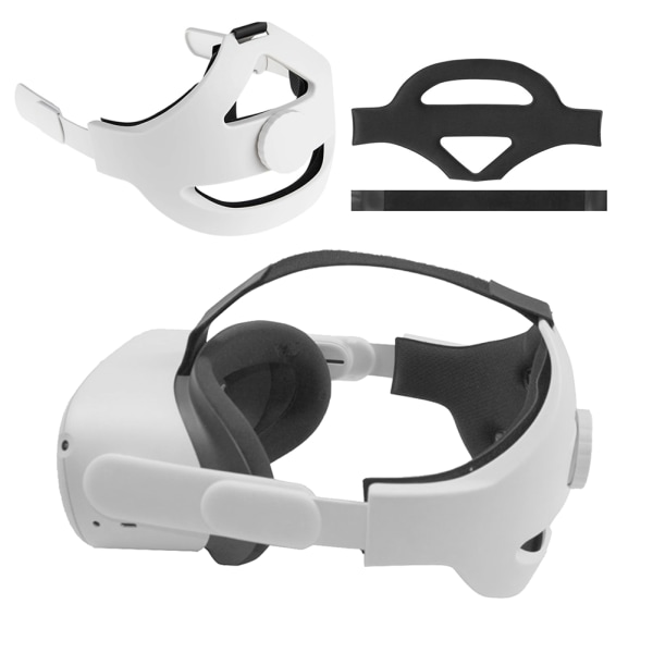 Erstatningshodestropp kompatibel for Oculus quest 2VR Reduser hodetrykket Komfortabelt hodebånd VR-tilbehør